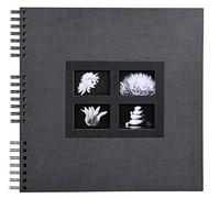 Exacompta - Ref 16841E - Passion Wire Bound Photo Album - 32 x 32cm in Size, 60 Black Thick Card Pages, Holds Up To 360 Photos, Suitable for Scrapbooking - Black Cover