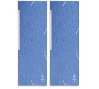Exacompta - Ref 17105H - Elasticated 3-Flap Folder - 240 x 320mm in Size, Suitable for Storing A4 Documents, 425gsm Laminated Card, FSC-Certified - Blue (Pack of 2)