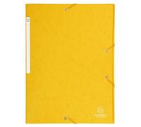 Exacompta - Ref 17106H - Elasticated 3-Flap Folder - 240 x 320mm in Size, Suitable for Storing A4 Documents, 425gsm Laminated Card, FSC-Certified - Yellow (Pack of 25)