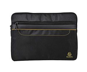 Exacompta - Ref 17134E - Exactive Laptop & Tablet Case - 360 x 265 x 35mm in Size, Padded Compartment for a 13.3" Laptop or Tablet, Hardwearing Polyester - Black & Orange