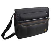 Exacompta - Ref 17234E - Exactive Laptop Case - 380 x 305 x 100mm in Size, Padded Compartment for a 14" Laptop or Tablet, Hardwearing Polyester - Black & Orange