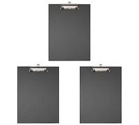 Exacompta - Ref. 17291E - 1 Coated Paper pad Holder - Size 23x32cm for A4 - Black (Pack of 3)