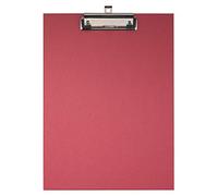 Exacompta - Ref. 17295E - Box of 10 clipboards Made of Coated Paper with Clip and Wall Hanging System - Size: 23 x 32 cm for A4 documents - Red