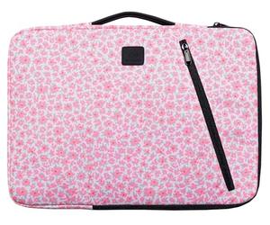 Exacompta - Ref 17356E - 1 laptop sleeve compatible with 15-16" PC - retractable handle - small front pocket - zip on 2 sides - recycled fabric - Liberty, Liberty, 39 x 28 x 2 cm
