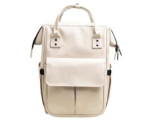 EXACOMPTA - Ref 17532E - Exactive computer backpack - beige PU - two side pockets on the outside - one zip pocket - padded inside pocket for PCs up to 15" - loop on the back