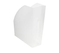 Exacompta - Ref 18057D - Office Magazine File - 292 x 110 x 320mm in Size, Suitable for Storing A4+ Documents, Large Storage Capacity, Easy Handling - Frosted Translucent