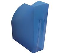 Exacompta - Ref 18060D - Magazine File - 292 x 110 x 320mm in Size, Suitable for A4+ Documents, Stable, Large Storage Capacity, Conical Shape for Handling - Royal Blue