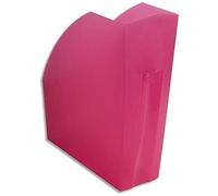 Exacompta - Ref 18085D - Magazine File - 292 x 110 x 320mm in Size, Suitable for A4+ Documents, Stable, Large Storage Capacity, Conical Shape for Handling - Raspberry