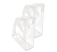 Exacompta - Ref. 18123NSD - Set of 2 ECOMAG Office Magazine Holders, Economic Magazine File, catalogs, Magazines, Storage for A4 and A4+ documents - Width 7.7 cm - Crystal