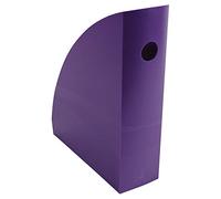 Exacompta - Ref 18220D - Magazine File MAG-CUBE - 266 x 82 x 305mm, Finger Hole on Spine, Suitable for A4+ Documents, Large Storage Capacity - Iderama Purple (Pack of 6)