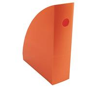 Exacompta - Ref 18288D - Magazine File MAG-CUBE - 266 x 82 x 305mm, Finger Hole on Spine, Suitable for A4+ Documents, Large Storage Capacity - Iderama Orange (Pack of 6)
