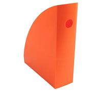 Exacompta - Ref 18288D - Magazine File MAG-CUBE - 266 x 82 x 305mm, Finger Hole on Spine, Suitable for A4+ Documents, Large Storage Capacity - Iderama Orange