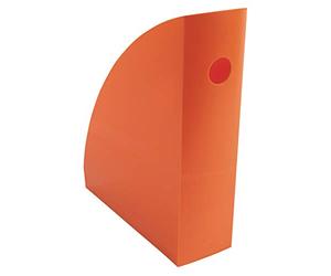 Exacompta - Ref 18288D - Magazine File MAG-CUBE - 266 x 82 x 305mm, Finger Hole on Spine, Suitable for A4+ Documents, Large Storage Capacity - Iderama Orange (Pack of 6)