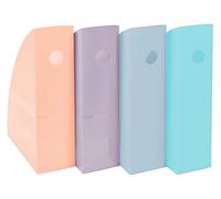 Exacompta - Ref 18296SETD - Mag-Cube Magazine Files - 266 x 328 x 205mm in Size, Suitable for A4+ Documents, Finger Hole - Assorted Colours (Pack of 4)