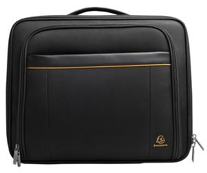 EXACOMPTA - Ref 18334E - 1 Exatrolley Slim Exactive - Business case with Wheels for PCs up to 15.6" - Retractable Telescopic Handle in Zipped Compartment - Dimensions: 45 x 25.5 x 39.5 cm