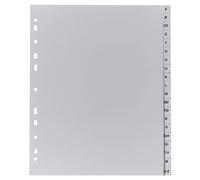 Exacompta - Ref. 1920B - 1 Gray recycled PP alphabetical printed dividers - AZ (