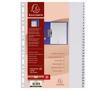 Exacompta - Ref 1931E - PP Printed Indices - For Use With A4 Documents, 0.1mm Po