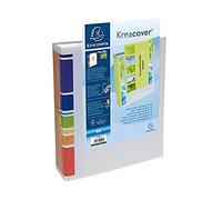 Exacompta - Ref. 200802H - 10 Kreacover customizable lever arch files - 70mm spine - rolled edge binder - 2 outside pockets - dimensions 320x280 mm for A4 file format