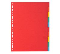 Exacompta Forever Recycled Divider 10 Part A4 220gsm Card Vivid Assorted Colours
