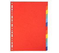 Exacompta - Ref 2012E - Forever Collection - 100% Recycled Dividers - Suitable for A4 Documents, 220gsm 100% Recycled Card, 12 Position - Multicoloured