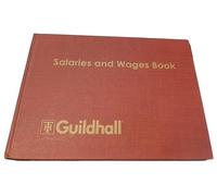 Exacompta - Ref 202HZ - Guildhall - Wages & Salaries Book, Red Hardback Covers, Suitable for 18 Employees, 54 Weeks of Information, 149 x 203mm, 21 Pre-Printed Columns