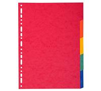 Exacompta Forever Recycled Divider 5 Part A4 Extra Wide 220gsm Card Vivid Assorted Colours