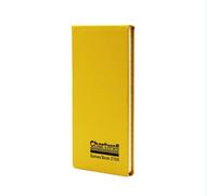 Exacompta - Ref 2106Z - Chartwell Casebound Field Survey Book - 106 x 205mm in Size, Excellent Strength When Wet, Ideal for Use Outside, Lined With 2 Lines, Yellow
