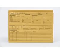 Exacompta - Ref 211/1300Z - Guildhall Human Resources File - 350 x 260mm in Size, Suitable for Foolscap & A4 Documents, 315gsm , Pre-Printed Cover - Yellow (Pack of 50)
