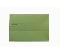 Exacompta - Ref 211/1901Z - Guildhall - Plain Document Wallets, 34.5 x 24.5cm, 250gsm Medium Weight Premium Quality Manilla, Holds A4 & Foolscap Documents - Green, Pack of 10