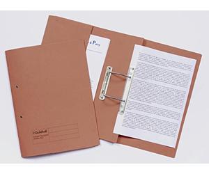 Exacompta - Ref 211/6004Z - Guildhall - Pocket Spiral File, 420gsm Heavyweight Manilla, Holds A4 & Foolscap Documents, Left Hand Pocket, Blue Angel Certified - Orange, Pack of 25