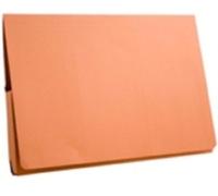 Exacompta - Ref 211/8004Z - Guildhall - Full Flap Pocket Wallet, Protects Documents, 355 x 253mm, 420gsm Heavyweight Sprint Manilla, Brief Size, Blue Angel Certified - Orange, Pack of 25