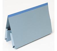 Exacompta - Ref 218-BLUZ - Guildhall - Reinforced Double Pocket Legal Wallets, 25 x 35.5cm, 315gsm Heavyweight Manilla, A4 & Foolscap, Blue Angel Certified - Blue, Pack of 25