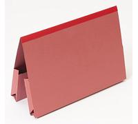 Exacompta - Ref 218-REDZ - Guildhall - Reinforced Double Pocket Legal Wallets, 25 x 35.5cm, 315gsm Heavyweight Manilla, A4 & Foolscap, Blue Angel Certified - Red, Pack of 25