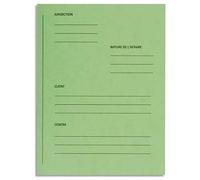 Exacompta - Ref 220103E - Nature Future Pre-Printed Square Cut Folders - 250 x 320mm in Size, Suitable for A4 Documents, 265gsm Glossy Card - Green (Pack of 25) - French Text