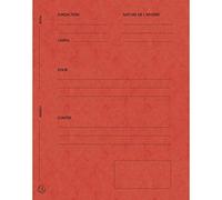 Exacompta - Ref 220105E - Nature Future Pre-Printed Square Cut Folders - 250 x 320mm in Size, Suitable for A4 Documents, 265gsm Glossy Card - Red (Pack of 25) - French Text