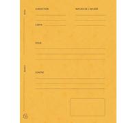 Exacompta - Ref. 220109E - Box of 5 Packs of 25 Pleadings for/Against - in Glossy Card - Size 25 x 32 cm for A4 documents - Yellow