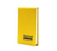 Exacompta - Ref 2206Z - Chartwell Casebound Field Survey Book - 106 x 165mm in Size, Excellent Strength When Wet, Ideal for Use Outside, Lined With 2 Lines, Yellow
