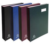 Exacompta - Ref. 22240E - 1 executive signature - canvas gusseted back - label holder - plastic cover - 24 pink card compartments with 3 perforations - 24x32 cm - random colours