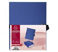 Exacompta - Ref 223029E - Expanding Folder - 240 x 320mm in Size, Suitable for Storing A4 Documents, Expands Up To 13cm , Coloured Canvas with Matching Strap - Dark Blue (Pack of 5)