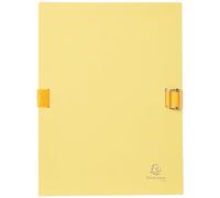 Exacompta - Ref 223235E - Expandable Canvas Folder - Suitable for Storing & Transporting A4 Documents, Expandable to Hold Additional Documents, Strap Closure - Yellow
