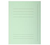 Exacompta - Ref 235004E - Super 210 Printed 3 Flap Folders - 240 x 320mm in Size, Suitable for A4 Documents, 210gsm Card, Pre-Printed Front - Light Green (Pack of 50)