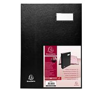 Exacompta - Ref 24181E - Direction Signature Book - 240 x 320mm in Size, Suitable for Storing A4 Documents, Plastic Cover &,300gsm Interior, 18 Compartments - Black