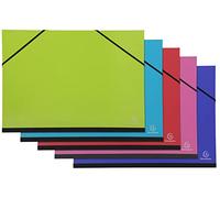 Exacompta - Ref. 25729E - Set of 5 Iderama drawing boards - with rubber bands - white paper interior - canvas back - dimensions 32 x 45 cm - format to file A3 (297 x 420 mm) - assorted colors