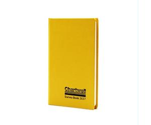Exacompta - Ref 2637Z - Chartwell - Mining Transit Casebound Survey Book - 192 x 120mm in Size - Suitable for Use Outdoors & in Wet Conditions - Yellow