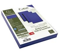 Exacompta - Ref 2790C - Forever Collection - Recycled Rigid Presentation Covers - A4 (210 x 297mm), Leather Grain Effect, 270gsm Rigid Card - Dark Blue (Pack of 100)