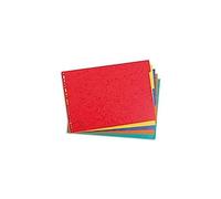 Exacompta - Ref 2905E - Nature Future Dividers - Suitable for A3 Documents, Pre-Punched, 400gsm Genuine Pressboard, 5-Part Dividers, FSC-Certified - Multi-Coloured