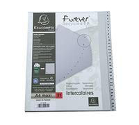 Exacompta - Ref 2931E - PP Printed Indices - For Use With A4+ Documents, 0.1mm Polypropylene, Pre-Punched, Soft & Tear Resistant - 31 Divider Parts (1-31) - Grey
