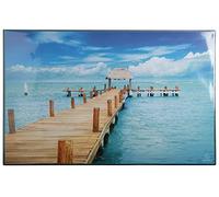 Exacompta - Ref 29794E - Box of 10 Desk Pads Made of Rigid Cardboard Embedded - Mouse pad - PVC Front and Back to Withstand Daily use - 37.5x57.5cm - Sea Visual - Delivered Flat Packed