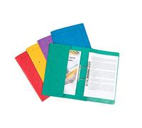 Exacompta - Ref 3010Z - Europa - Pocket Spiral File, 355 x 235mm, 300 Micron Mottled Pressboard, Holds Up To 200 Sheets of A4 Paper - Assorted Colours, Pack of 25