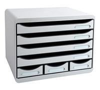Exacompta Drawer Unit with 7 Drawers Store-Box Mini Plastic Light Grey 35.5 x 27 x 27.1 cm
